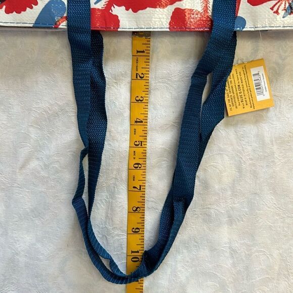 Blue Q Retro Shoulder Tote Bag with Zipper Abstract Floral - Picture 14 of 16